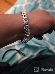 img 7 attached to 🔗 Verona Jewelers 925 Sterling Silver Miami Cuban Link Bracelet for Men - 6.5MM to 14.5MM Thick Solid Curb Chain - Available in 8, 8.5, and 9 Inch Length