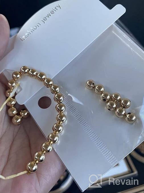 img 1 attached to 💍 Gold Chain Bracelets Set for Women: 9 Pieces of Adjustable Fashion Paperclip, Italian Cuban, Chunky Flat Cable and Beaded Link Jewelry – Perfect Gift for Women and Girls. review by Jennifer Garcia