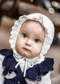 img 4 attached to 0-8Y Vivobiniya Toddler Girl Lovely Flounce Knit Baby Bonnets - Newborn Hats