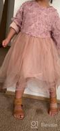 img 1 attached to NNJXD Little Girl Tutu Dress with Tulle Ruffles and Flower Design for Wedding Parties review by Brittany Hamilton
