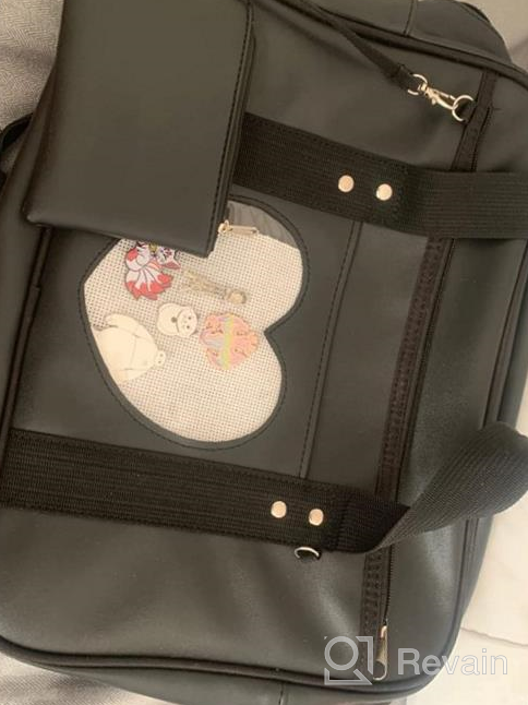 img 1 attached to Kawaii Ita Bag: Cute Japanese School Tote With Large Capacity And Heart-Shaped Purse review by Samantha Pollard