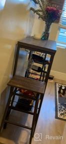 img 4 attached to Industrial Style Bar Table Set With Stools And Storage - Perfect For Dining And Living Rooms!