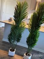 img 1 attached to Bring The Outdoors In: Stunning Fopamtri 5-Ft Artificial Areca Palm Trees For Home & Office review by Robin Henderson