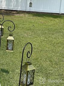 img 5 attached to OxyLED Retro Solar Lanterns - Waterproof Outdoor Decor With Flickering Flameless Candles And Hanging Handles For Garden, Patio, Yard, Table, Fence, And Porch - Pack Of 2, 12 Inches, MIssion Lights