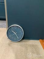 картинка 1 прикреплена к отзыву Silent Non-Ticking Wall Clock - Modern Round Decor Clock For Home, Office, School, Kitchen, Bedroom, Living Room - Battery Operated (13.5 Inch Gray) от Jamal Gignilliat