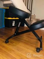 img 1 attached to Himimi Kneeling Chair Ergonomic For Office, Height Adjustable Stool With Thick Foam Cushions For Home And Office - Improve Posture To Relieve Neck & Back Pain, New Upgraded Pneumatic Pump review by Alejandro Dabney