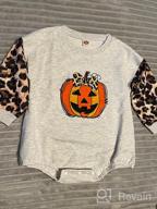 img 1 attached to Pumpkin Patch Baby Onesie: Adorable Romper With Oversized Long Sleeves For Halloween Fun And Fall Comfort review by Frank Bruton