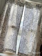 img 1 attached to Dusty Blue Floral Damask Medallion Pattern Valance Single Rod Pocket 52 Inch By 18 Inch Plus 2 Inch Header - DriftAway Samantha review by Jeff Vasquez