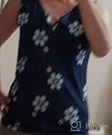 img 1 attached to Floral Print Women'S V Neck Western Tank Top With Ring Hole Sleeveless Design Ideal For Summer review by David Citizen