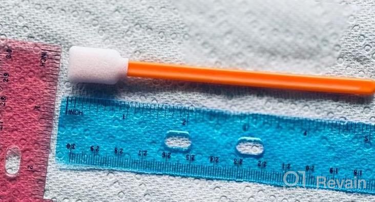 img 1 attached to Large Foam Swab Sticks With Rectangular Tips, 100Pcs, 5.25 Inches, Orange - Ideal For Inkjet Printers, Optical Instruments, Car Detailing, And Cleaning In Cleanrooms review by James Wickware