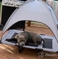 img 1 attached to XL Elevated Outdoor Dog Bed With Canopy, Portable And Durable 1680D Oxford Fabric, Ideal For Camping Or The Beach - Superjare, Brown With Extra Carrying Bag review by Nancy Willink