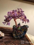 img 1 attached to Fuchsia Titanium Quartz Cluster Money Tree With Colorful Crystals Base For Attracting Wealth And Luck - Mookaitedecor review by Sheila Harp