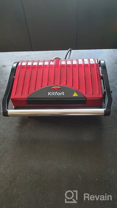 img 1 attached to Sandwich maker Kitfort KT-1609 Panini Maker, red review by Celina Sawicka ᠌