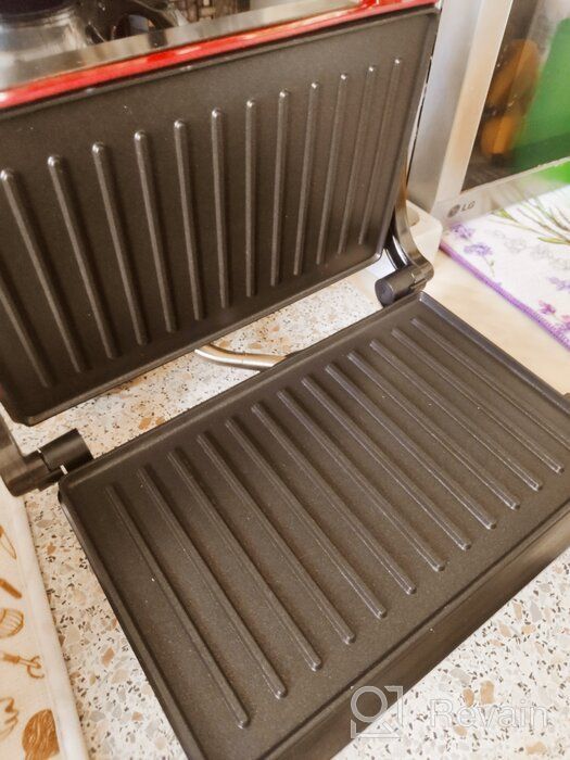 img 1 attached to Sandwich maker Kitfort KT-1609 Panini Maker, red review by Ewa Dabrowska ᠌