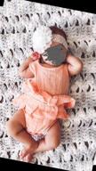 img 1 attached to Cotton Linen Baby Girl Romper With Ruffle Sleeves For Summer Outfits review by Todd Nordine