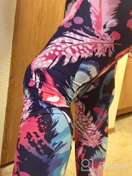 img 1 attached to Ayliss Women Leggings Digital Print Yoga Skinny Pants High Waist Gym Elastic Tights review by Steve Albright