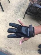 img 1 attached to KESHES Archery Glove Finger Tab: Leather Gloves For Recurve & Compound Bow, Three Finger Guard For Men Women & Youth review by Raymond Vogel