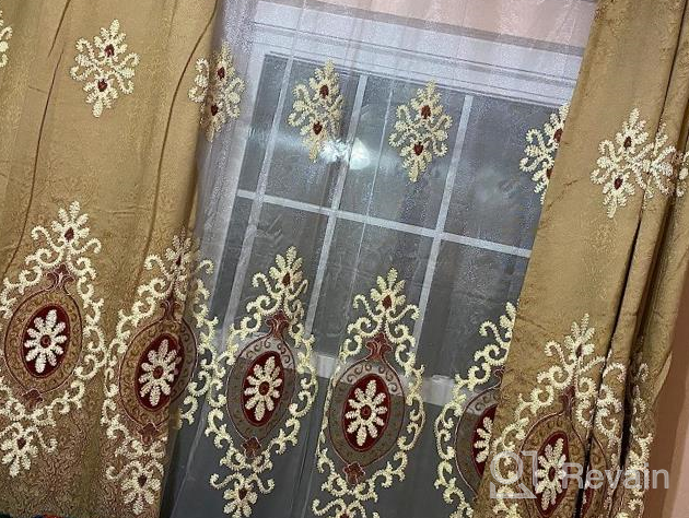 img 1 attached to Transform Your Home With VOGOL'S Elegant Customized Jacquard Sheer Window Curtains - Perfect For Bedroom And Living Room Decor (54 X 84, Top Grommets, 2 Panels) review by Jason Vigen