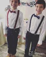 img 1 attached to 🎩 Burgundy Adjustable Wedding Suspenders for Boys - WDSKY Boys' Accessories review by Matt Tbone