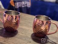 img 1 attached to Handcrafted Moscow Mule Mugs And Beer Glasses Set With Copper Straws And Accessories review by Chris Drury