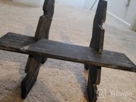 img 1 attached to Rustic Wood Cupcake Stand - Retail Table Display For Product, Food, Desserts & More review by Carlos Damain