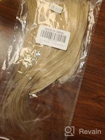 img 8 attached to LEEONS 6" Short Straight Bangs Clip-In Hair Extensions - Light Brown (12H22#) For Women