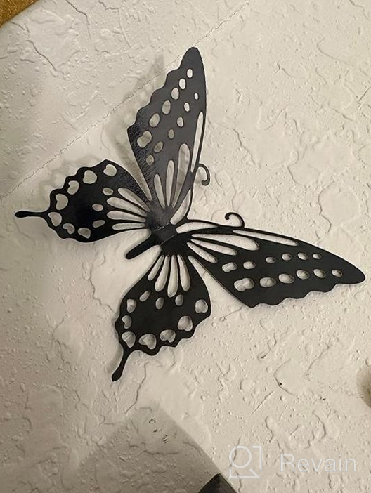 img 1 attached to SAOROPEB 3D Butterfly Wall Decor, 48 Pcs 4 Styles 2 Color 3 Sizes, Removable Metallic Wall Sticker Room Mural Decals For Kids Bedroom Nursery Classroom Party Decoration Wedding Decor DIY Gift (2 Color) review by Marcus Dortch