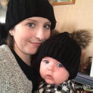 img 1 attached to Oenbopo Winter Warm Knit Beanie Set For Mother And Baby - Parent-Child Hat, Crochet Cap For Women And Babies, Perfect Cold Weather Accessory review by Ronald Cambridge