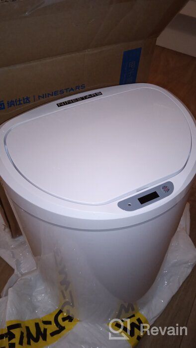 img 3 attached to 🗑️ Xiaomi Ninestars Sensor Trash Can: 10L White Bucket for Smart Waste Disposal review by Felicja Urbanska ᠌