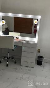 img 6 attached to Glamorous Boahaus Serena Modern Makeup Vanity With 7 Drawers, Hollywood Lights & Wide Mirror - Perfect For Bedroom!