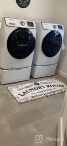 img 5 attached to Soft Woven Laundry Room Rug - 24X56, 85% Cotton, Non-Skid Rubber Back, Machine Washable, Funny Clean & Single Design, Runner Floor Mat For Bathroom, Kitchen, Washroom Decor By Benissimo