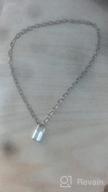 img 1 attached to 7th Moon Lock Pendant Necklace: Stylish Punk Multilayer Choker for Women & Girls in Silver review by Jenny Davis