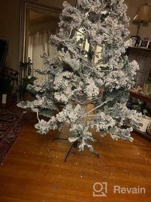 img 5 attached to 8-футовая искусственная рождественская елка без освещения с металлической подставкой, густой снег - AMERIQUE Premium Full Body Shape