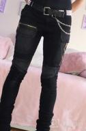 img 1 attached to Punk-Inspired Patchwork Harem Pants With Personalized Zipper Pockets - Minibee review by Flee Pannell