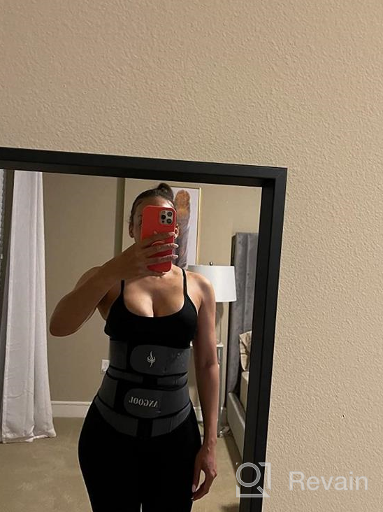 img 1 attached to Plus Size Neopren Waist Trainer For Women, Workout Sauna Sweat Corset Cincher With Zipper Trimmer Belt review by Chris Webb