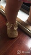 img 1 attached to 👶 Lidiano Baby Girls Bowknot Sequins Bling Anti-Slip Mary Jane Flat Crib Shoes + Headband Combo review by Teresa Wiggins