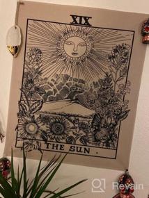 img 7 attached to 🌙 AWAYTR Set of 3 Tarot Tapestry Wall Hanging Decor - Star, Sun, and Moon Tarot Card Tapestries - Bohemian Room Decoration in Black and White - 20x16 inches