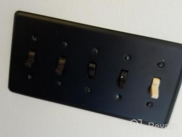 img 1 attached to Black Amerelle Devon Single Rocker Steel Wallplate - Perfect For Home Decor! review by Roger Sanders