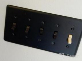 img 4 attached to Black Amerelle Devon Single Rocker Steel Wallplate - идеально подходит для домашнего декора!