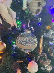 img 5 attached to Сверкающие рождественские украшения из розового золота - небьющийся набор из 12 штук для украшения рождественской елки и праздничных вечеринок