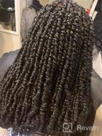 img 1 attached to 4 Packs 18 Inch Passion Twists Synthetic Crochet Braids Pre-Looped Spring Bomb Crochet Hair Extensions Fiber Fluffy Curly Twist Braiding Hair (T30#, 18 Inch (Pack Of 4)) review by Clinton Youmans
