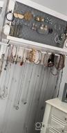img 1 attached to Organize Your Jewelry In Style With A Rustic White Wall Mounted Organizer Featuring A Shelf, Bracelet Rod And 16 Antique Brass Hooks - 17 X 12.75 Inch review by Amanda Webber