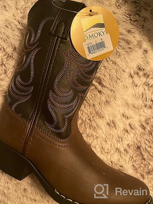 img 1 attached to Monterey Series Smoky Mountain Youth Western Boot with Western Toe, High-Quality Synthetic Material, PVC Sole & Walking Heel, Synthetic Lining & Upper review by David Hodgson