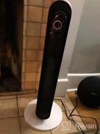 img 1 attached to 1500W PTC Ceramic Electric Space Heater With 60° Oscillating Tower Fan, Thermostat & Overheat/Tip-Over Protection For Office Home Bathroom Large Room Indoor Use (32 Inch) review by Brett Tierney