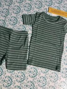 img 6 attached to Облегающий пижамный комплект в полоску для стильной повседневной носки - AVAUMA Baby Boys And Girls Sleepwear