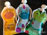 img 1 attached to 8-Pack ChooMee Reusable Baby Food Storage Pouches - 5Oz, BPA Free, Secure Double Lock Zipper & Wide Bottom For Purees/Smoothies! review by Blake Giordano