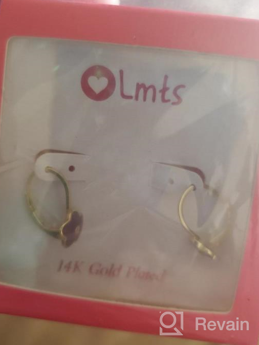 img 1 attached to Little Miss Twin Stars Flower Leverback Earrings - Hypoallergenic 🌸 & Nickel Free for Sensitive Ears, 14k Gold Plated Kids Earrings review by Oscar Thompson