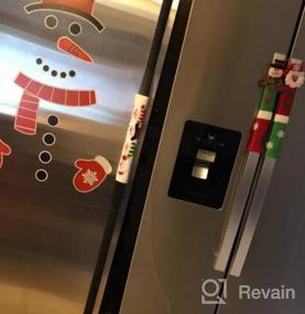 img 6 attached to Christmas Kitchen Decor Set: 4 Snowman Refrigerator Handle Covers, Advent Calendar, And Clings - Festive Fridge, Oven, And Cabinet Appliance Door Handle Protectors And Display