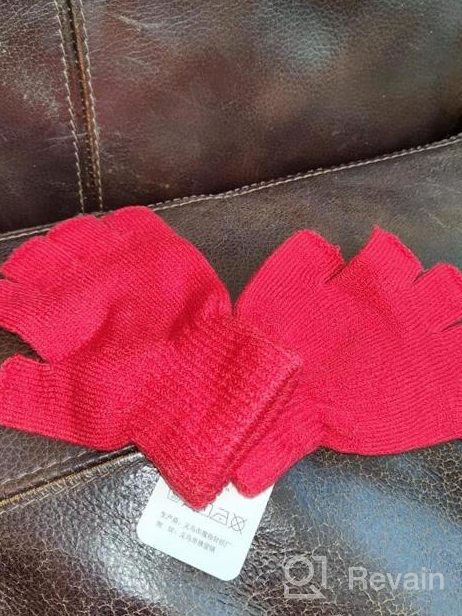 img 1 attached to 🧤 Cozy Knitted Finger Mittens Typing Gloves: Boys' Essential for Cold Weather review by Charles Jenkins