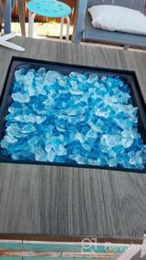 img 5 attached to High Lustre Aqua Blue Fire Glass для каминов, костровых ям и ландшафтного дизайна - 10 фунтов многоугольного стекла Mr. Fireglass 1/2 дюйма